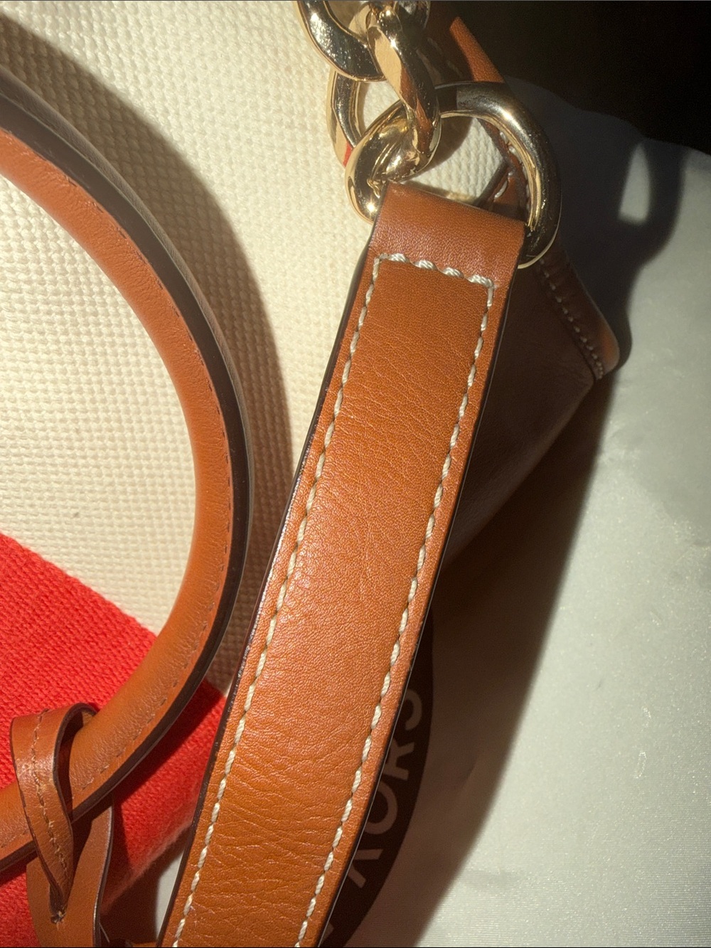Michael Kors Cream Hamilton canvas satchel - Picture 8 of 13